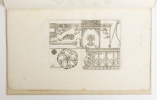 Plate 5, from Diverses pièces de serruriers (Various Designs for Locksmiths)