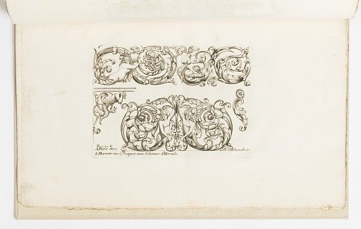 Plate 6, from Diverses pièces de serruriers (Various Designs for Locksmiths)