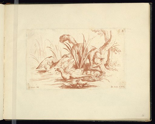 Hunting Scene with a Dog and Ducks
