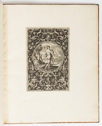 Juno, plate from a suite of 6 ornamental designs with the Judgement of Paris