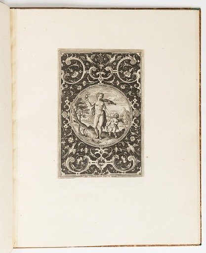 Venus, plate from a suite of 6 ornamental designs with the Judgement of Paris