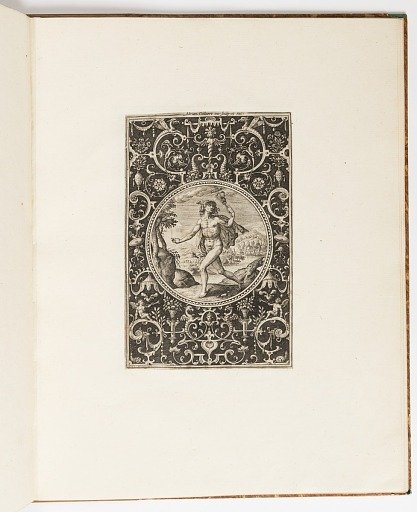 Mercury, plate from a suite of 6 ornamental designs with the Judgement of Paris
