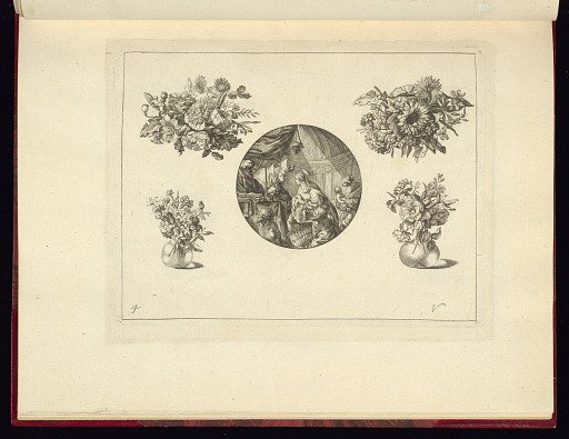 Designs for a Watchcase Lid or Medallion and Flowers