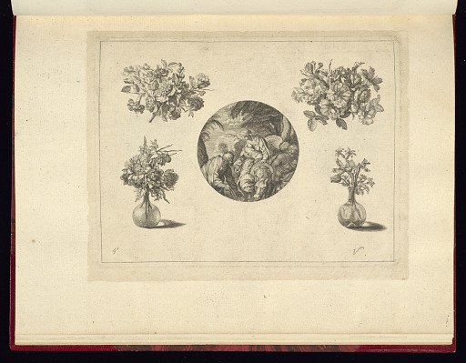 Designs for a Watchcase Lid or Medallion and Flowers