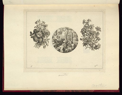 Designs for a Watchcase Lid or Medallion and Flowers