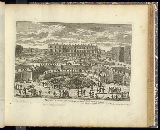 Veuë du Chasteau de Versaille du côté du Parterre d’Eau