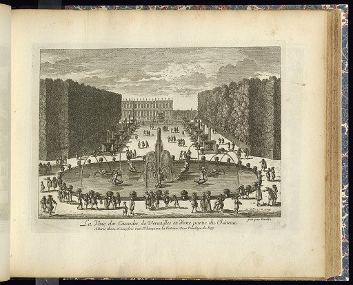 La Veue des Cascades de Versailles et d’une partie du Château