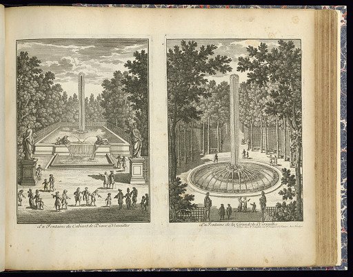 La Fontaine du Cabinet de Diane à Versailles (Left Plate)