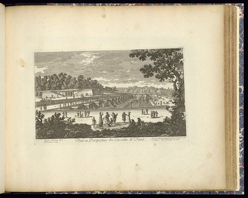 Veuë en Perspective des Cascades de Vaux