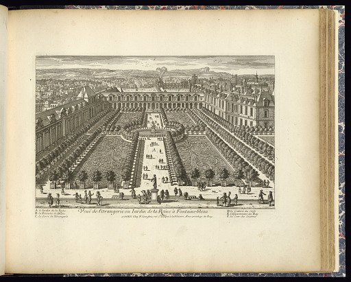 Veuë de l’Orangerie ou Jardin de la Reine à Fontaine-bleau
