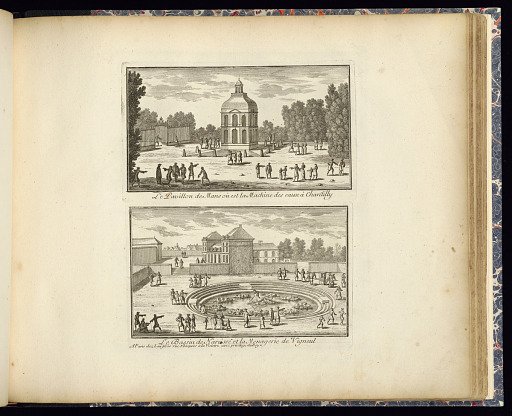 Le Pavillon de Mans où est la Machine des eaux à Chantilly (Upper Plate)