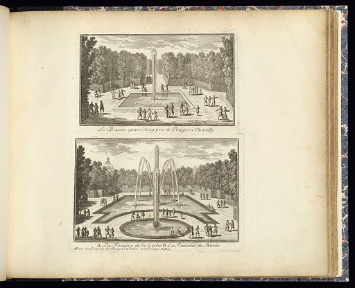 Le Bassin quarré-long pres le Potager à Chantilly (Upper Plate)