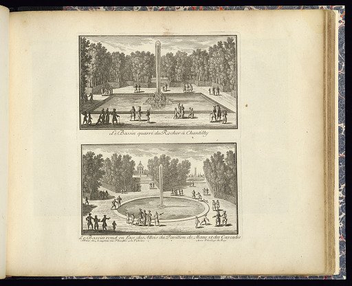 Le Bassin quarré du Rocher à Chantilly (Upper Plate)