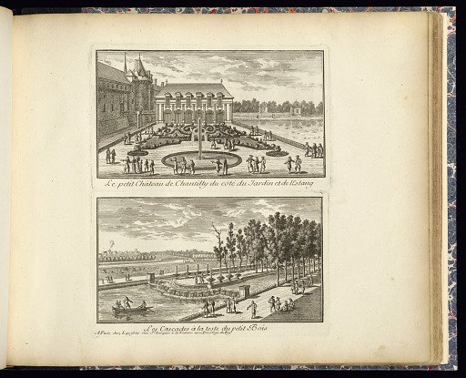 Le petit Château de Chantilly du côté du Jardin et de l’Estang (Upper Plate)