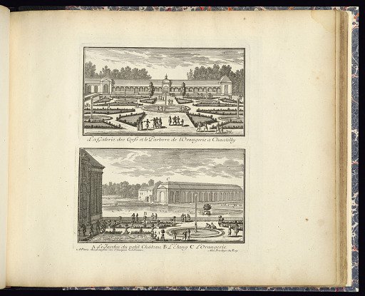 La Galerie des Cerfs et le Parterre de l’Orangerie à Chantilly (Upper Plate)