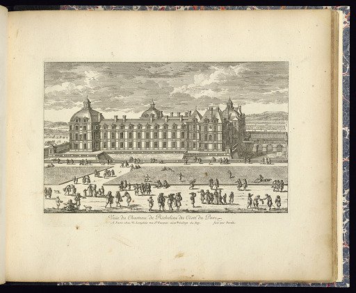 Veüe du Chasteau de Richelieu du Côsté du Parc