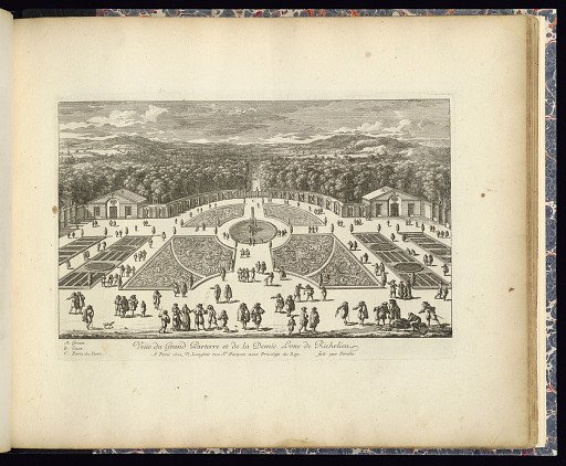 Veüe du Grand Parterre et de la Demi lune de Richelieu