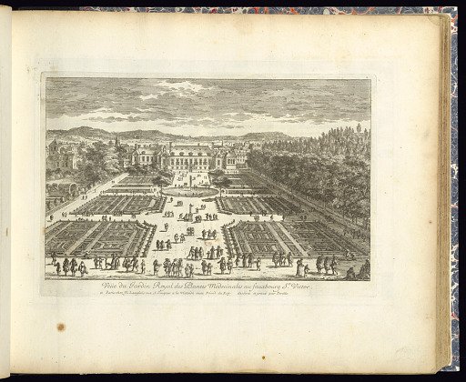 Veüe du Jardin Royal des Plantes Medecinales au fauxbourg St. Victor