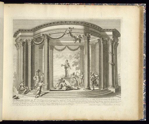 LA PERSPECTIVE DE ST. CLOU qui est devant le grand Salon represente le Temple de Flore