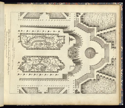 Plan du Parterre de Louvois fait de differete façon