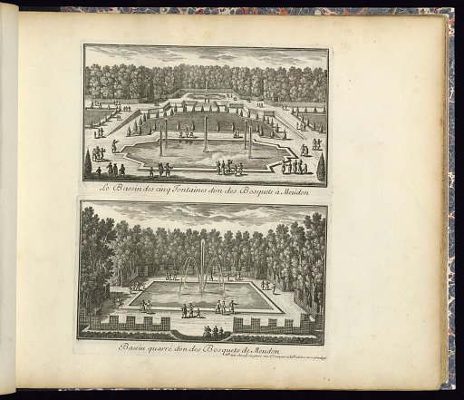 Le Bassin des cinq Fontaines d’un des Bosquets à Meudon (Upper Plate)