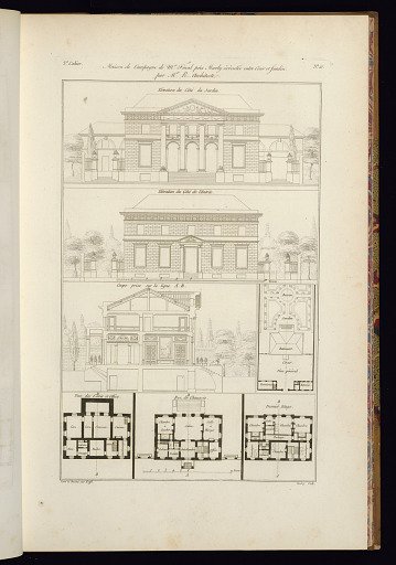 Maison de Campagne de Mr Final près Marly éxécutée entre Cour et Jardin par Mr R…Architecte