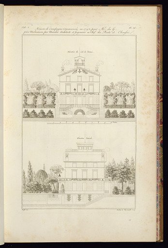 Maison de Campagne Commancée en 1792 pour Me du G…près Malmaison par Mandar Architecte et Ingenieur en Chef des Ponts et Chaussée