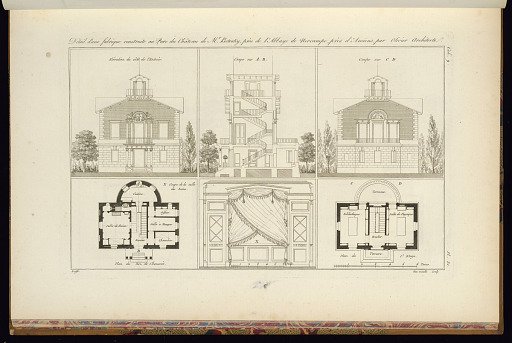 Détail d’une fabrique construite au Parc du Château de Mr Botosky, près de l’Abbaye de Vercampe près d’Amiens par Olivier Architecte