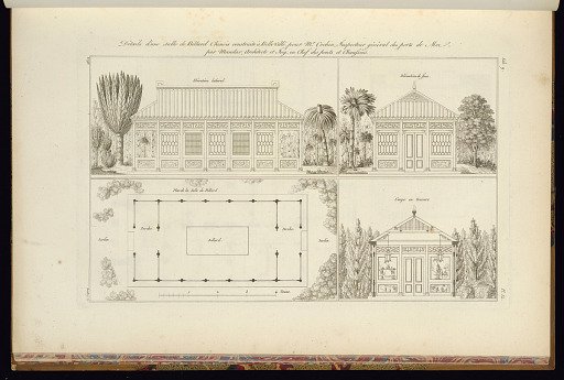 Détails d’une salle de Billiard Chinois construite à Belle Ville pour Mr. Cochin, Inspecteur general des ports de Mer par Mandar, Architecte et Ing…en Chef des ponts et Chaussées