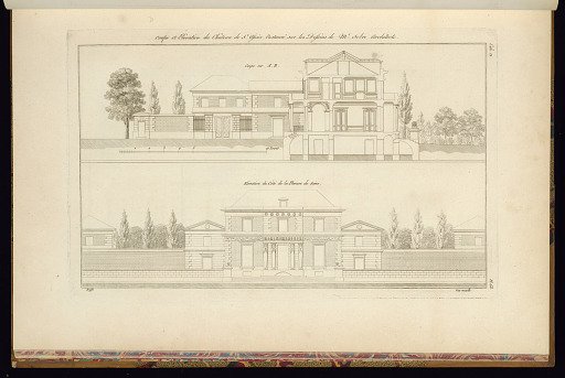 Coupe et Elévation du Château de St. Assise, Restauré sur les Dessins de Mr. Sobre Architect