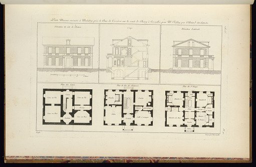 Petite Maison exécutée à Malabry près le Bois de Verrières sur la route de Choisy à Versailles pour Mr. Belfoy par Villetard Architect