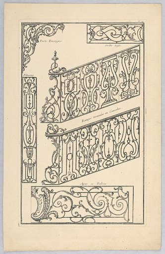 Plate 94 from Divers dessins de balcons à plusieurs usages (Variety of Balcony Designs)