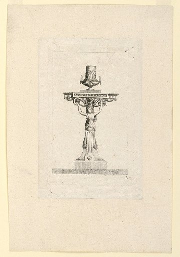 Design for Table, Plate 2 from "Six Tables Grecques & Pendules"