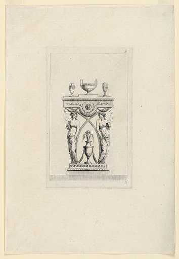 Design for Table, Plate 3 from "Six Tables Grecques & Pendules"