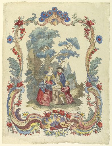 Three Figures Surrounding a Sundial