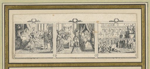 Scenes Related to the Birth of Louis Joseph, Dauphin of France for a Calendar or Almanac