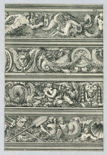 Plate from Frises pour les architraves, cornices, et autres ornements d'architecture (Friezes Intended for Ornamenting Architecture, Cornices, and Other Architectural Elements)