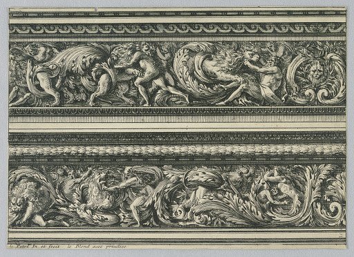 Two Entablatures, from "Frises Pour Les Architraves"