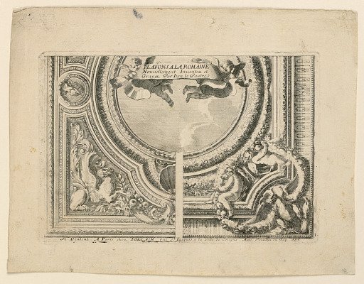 Two Designs for Cieling, from "Plafons à la Romaine"