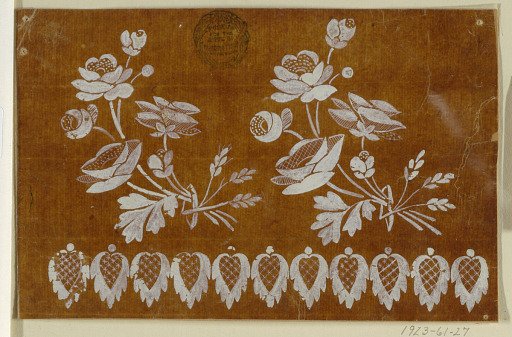 Design for an Embroidery or a Woven Horizontal Border, of the "Fabrique de St. Ruf"