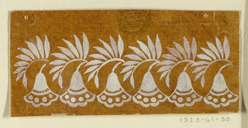 Design for a Woven or Embroidered Horizontal Border, of the "Fabrique de St. Ruf"
