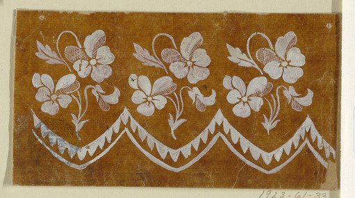 Design for a Woven or Embroidered Horizontal Border, of the "Fabrique de St. Ruf"