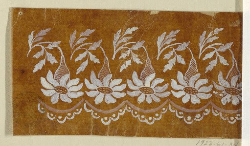 Design for a Woven or Embroidered Horizontal Border, of the "Fabrique de St. Ruf"