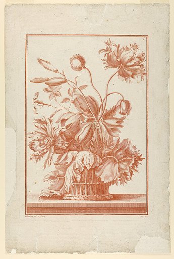 Basket of Flowers, Plate