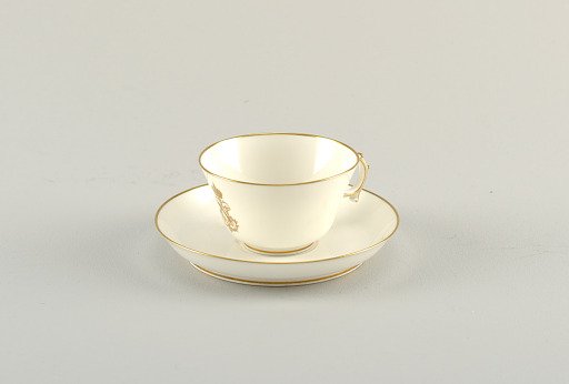 Cup and Saucer, from a Napoleon III Table Service (Tasse et soucoupe, Service à Chiffre Doré de l'Empereur Napoléon III)