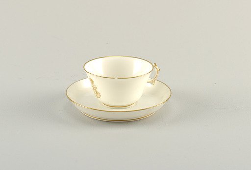 Cup and Saucer, from a Napoleon III Table Service (Tasse et soucoupe, Service à Chiffre Doré de l'Empereur Napoléon III)