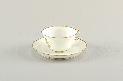 Cup and Saucer, from a Napoleon III Table Service (Tasse et soucoupe, Service à Chiffre Doré de l'Empereur Napoléon III)