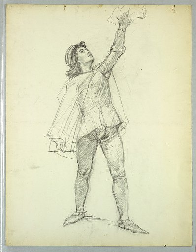 Standing Man Reaching Upward
