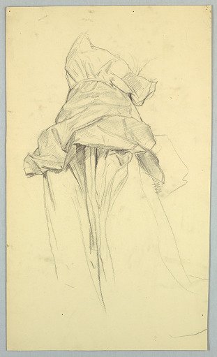 Study of a Female Torso and Drapery