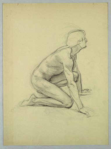 Study of a Kneeling Man